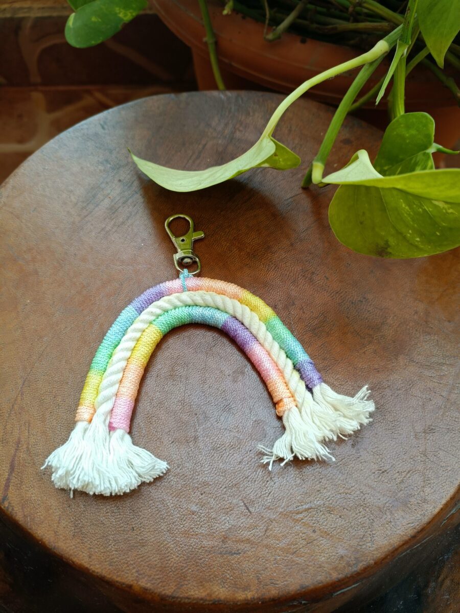 Soft Hues of Joy: Pastel Rainbow Bag Charm