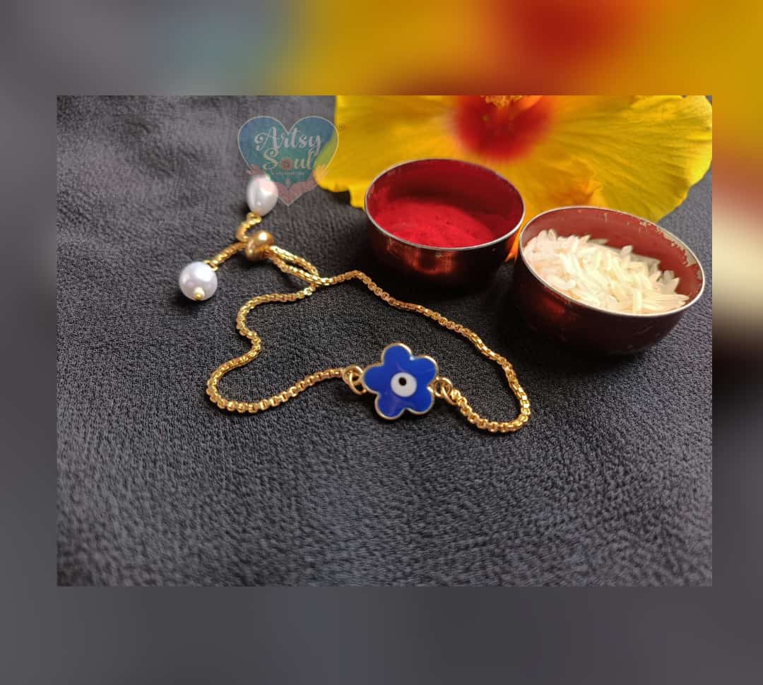 Evil Eye Magic: Adjustable Chain Kids Rakhi with a Touch of Enchantment