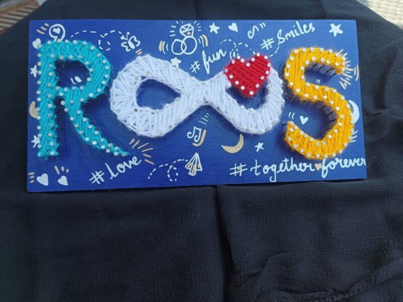 Everlasting Love: Customized Infinity Heart String Art