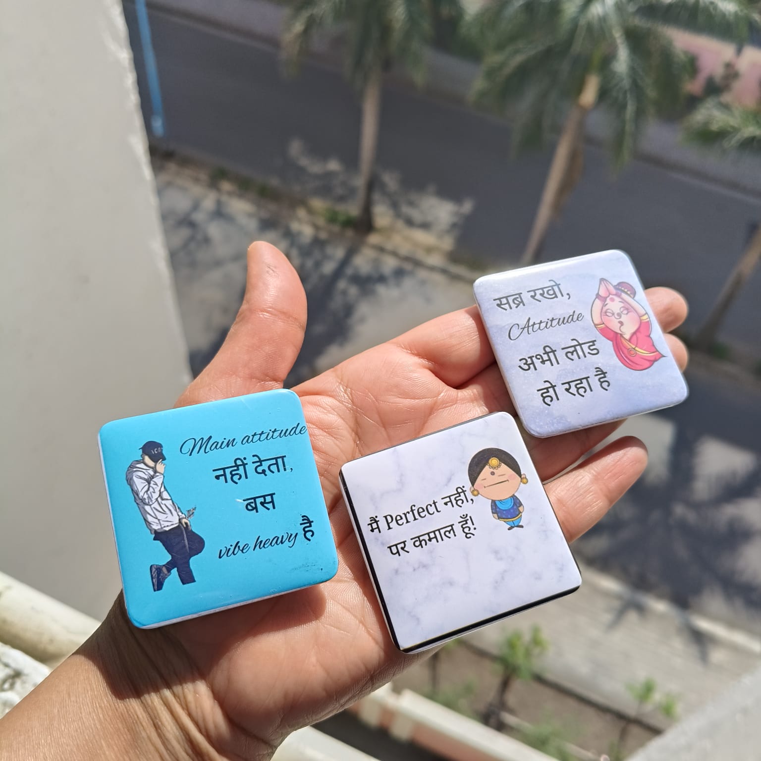 Funky Hindi Quote Magnet Combo – 3 Pc